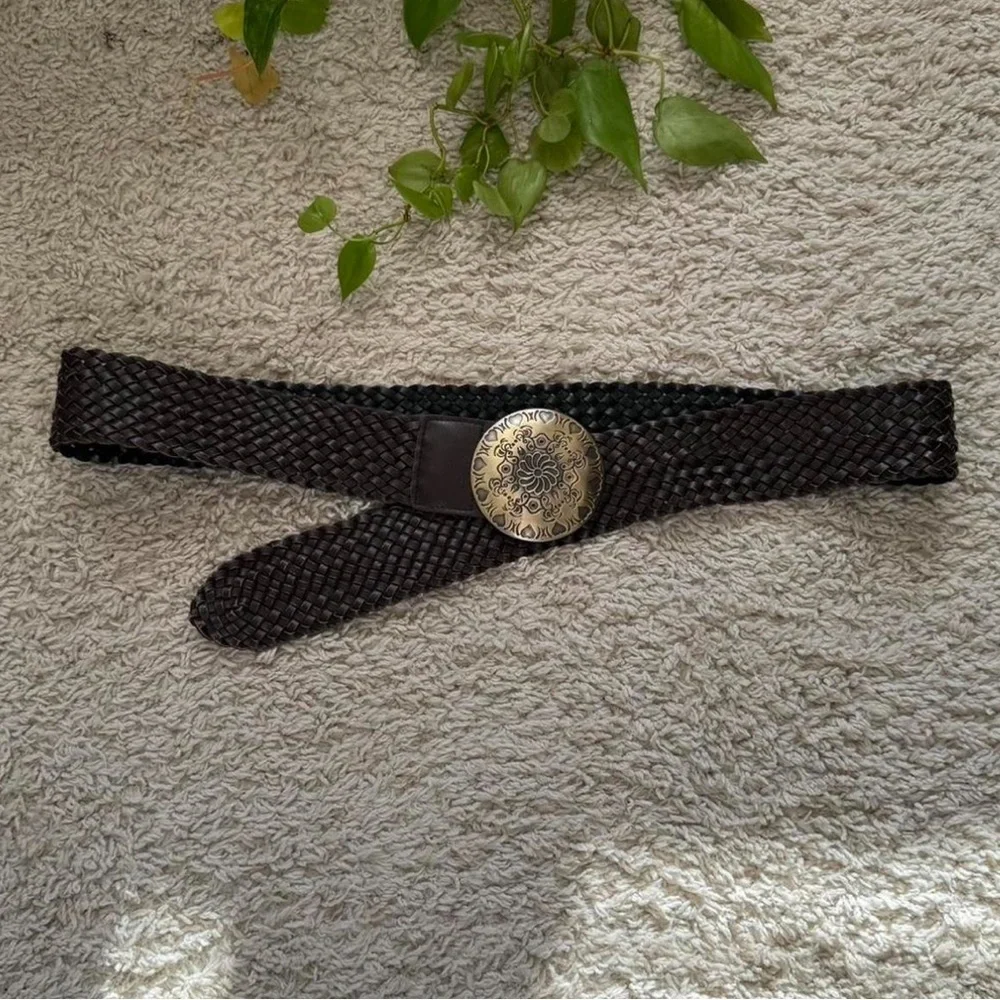 Vintage y2k Braided Belt with Gold Belt Boho Western
